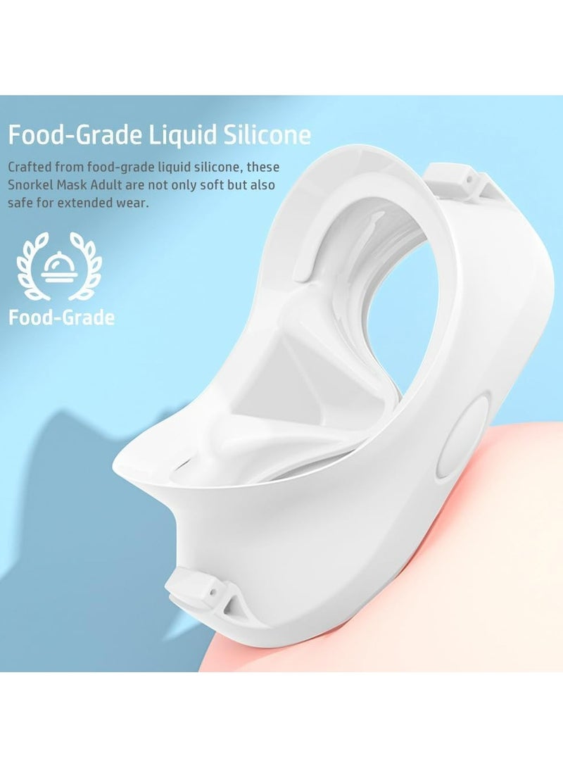 CMGTYYD. قناع غطس، قناع غطس بدون إطار للكبار والصغار، قناع غطس بألوان المعكرونة، رؤية واسعة 180 درجة، قناع غوص نانو مضاد للضباب والأشعة فوق البنفسجية للغوص والغطس والسباحة - Image 5