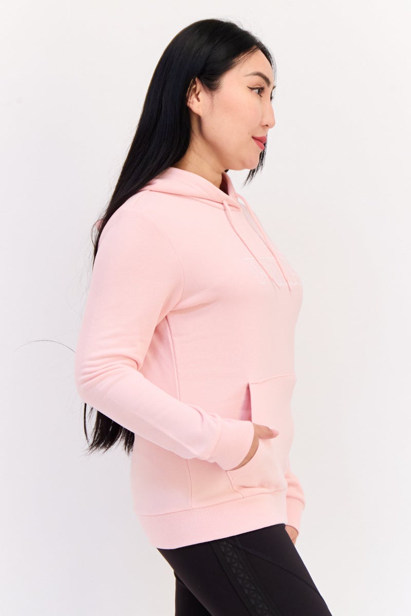 PUMA هودي خارجي طويل الأكمام للنساء، رياضي، وردي - Image 3