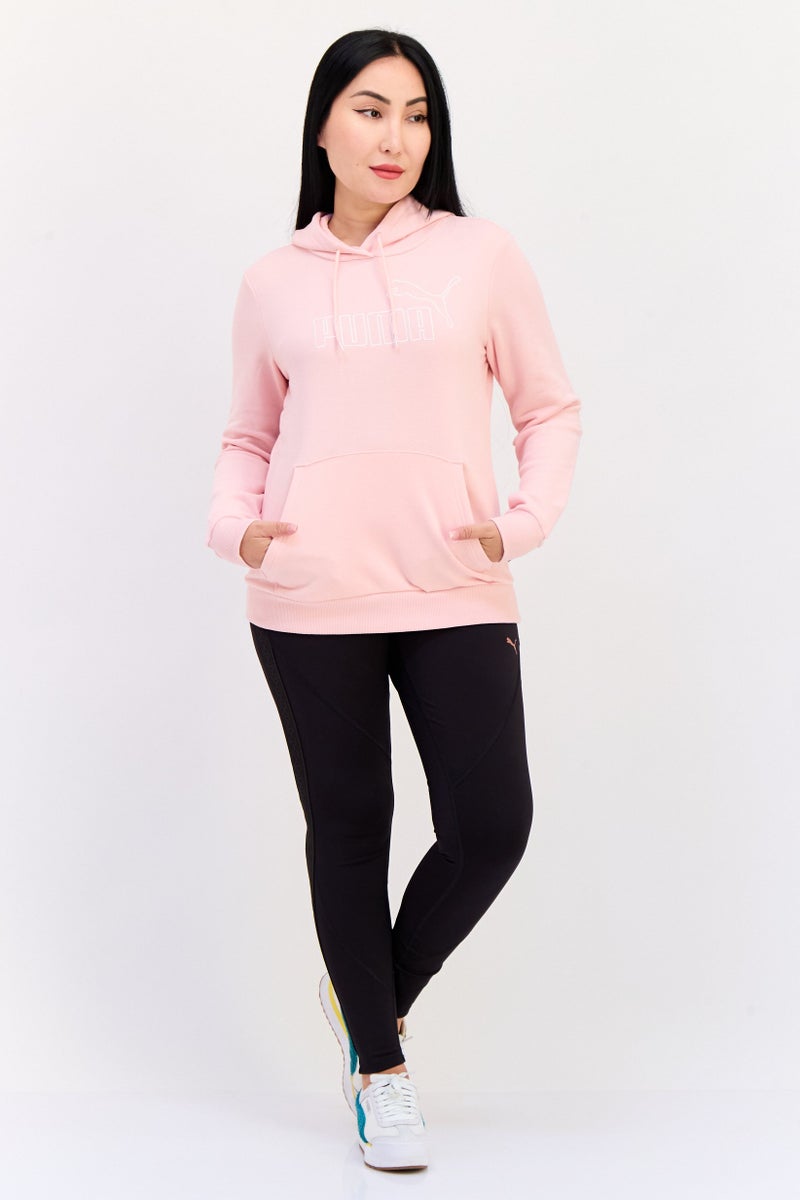 PUMA هودي خارجي طويل الأكمام للنساء، رياضي، وردي - Image 4