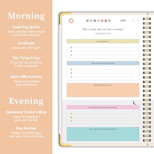 Kamoy The Gratitude Journal for Women＆Men - 5 Minute Daily Gratitude Practice with Inspiring Prompts & Quotes for More Happiness, Affirmation, Mindfulness＆Reflection, Positive Affirmation Mindfulness Gifts for Women - Beige - Image 4
