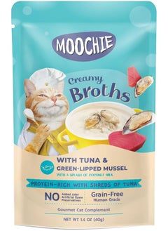 Kitten Creamy Broth With Tuna And Green-Lipped Mussel 40G Pouch X 12