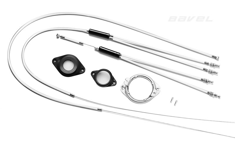 Bavel BMX Bike Gyro Brake Cables,Full Kit BMX Bicycle Brake Line Set Cable Wire,Front + Rear (Upper + Lower) with Spinner Rotor (Complete Set) for Bike Part Replacement - White (White) - Image 1