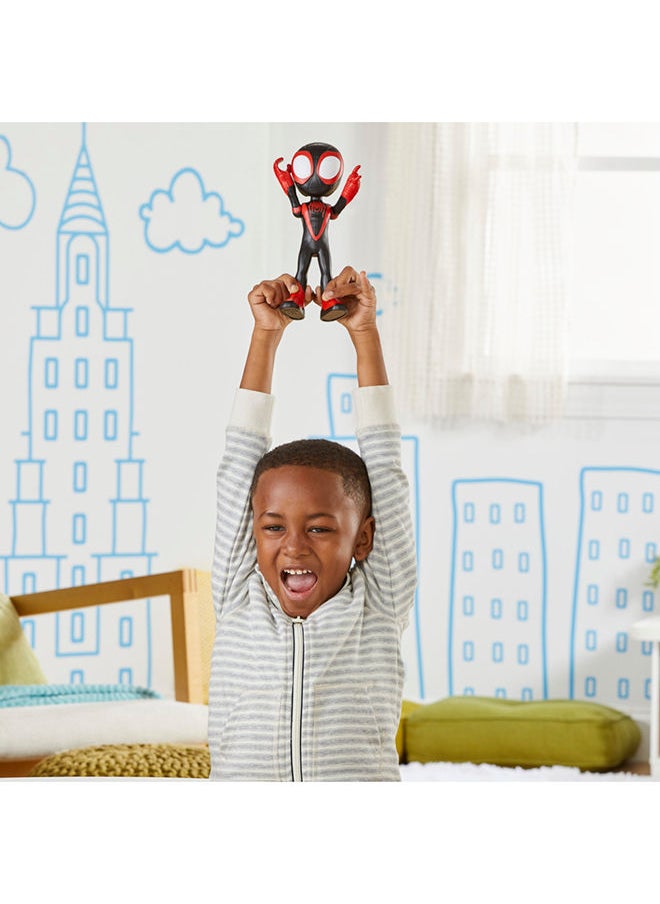 HASBRO - GAMING - Marvel Supersized Miles Morales, Spider-Man Figure, 9-Inch Action Figure, Preschool Toys - Image 1