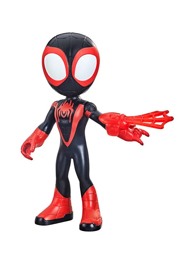 هاسبرو Marvel Supersized Miles Morales, Spider-Man Figure, 9-Inch Action Figure, Preschool Toys