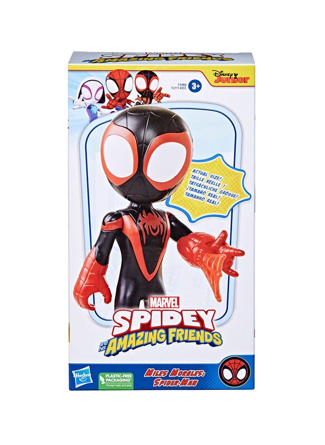 HASBRO - GAMING - Marvel Supersized Miles Morales, Spider-Man Figure, 9-Inch Action Figure, Preschool Toys - Image 1