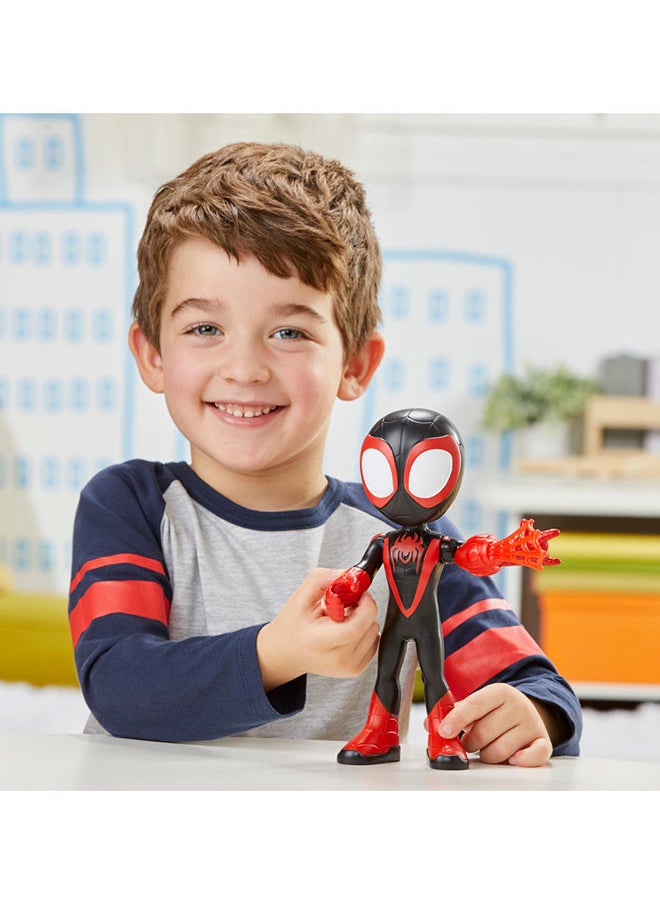 HASBRO - GAMING - Marvel Supersized Miles Morales, Spider-Man Figure, 9-Inch Action Figure, Preschool Toys - Image 1