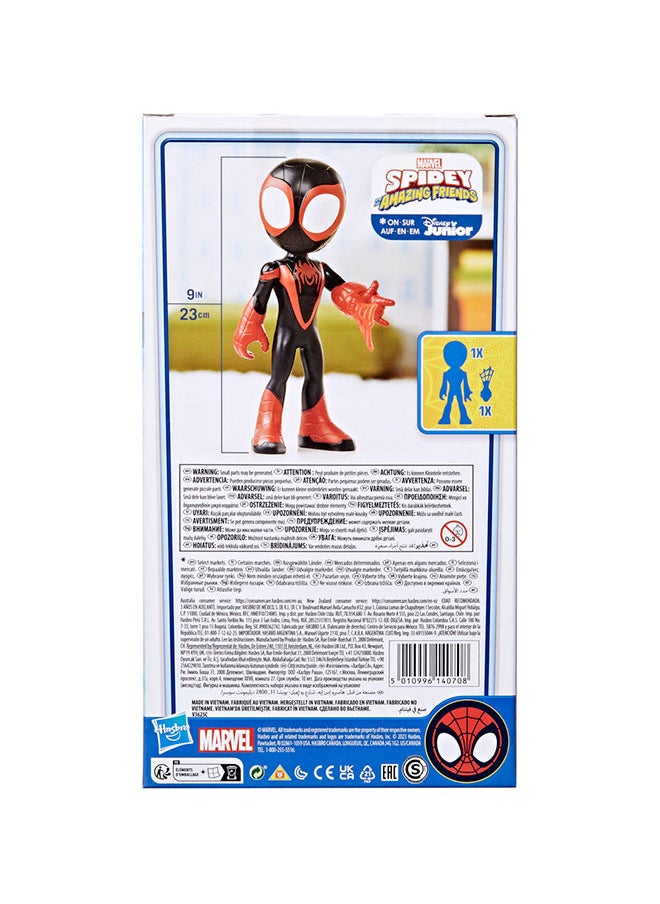 HASBRO - GAMING - Marvel Supersized Miles Morales, Spider-Man Figure, 9-Inch Action Figure, Preschool Toys - Image 1