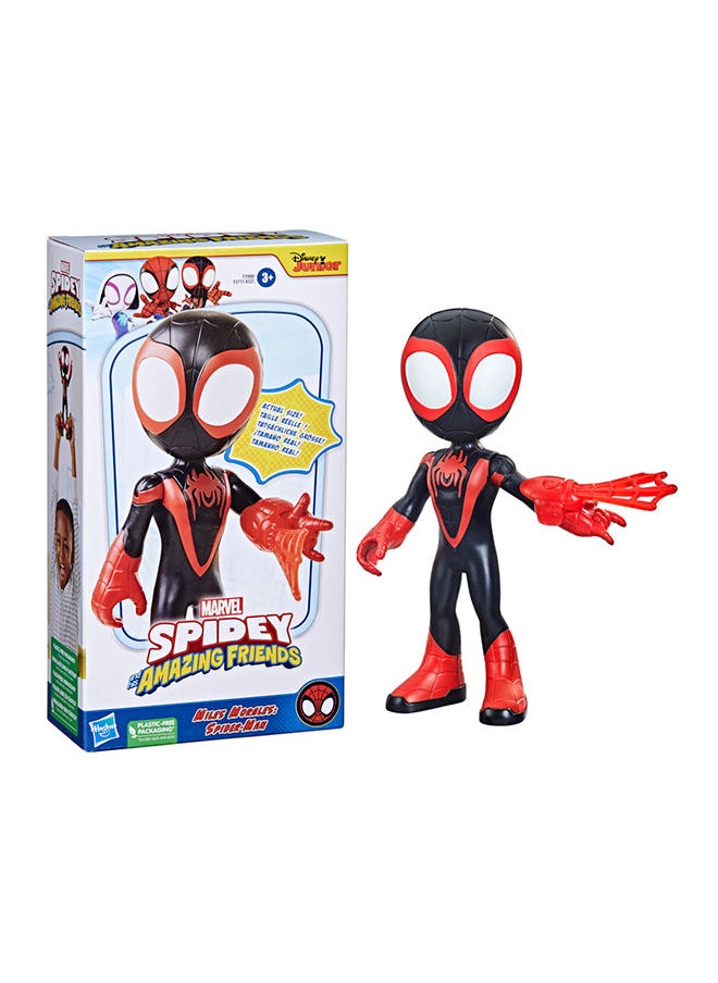 HASBRO - GAMING - Marvel Supersized Miles Morales, Spider-Man Figure, 9-Inch Action Figure, Preschool Toys - Image 1