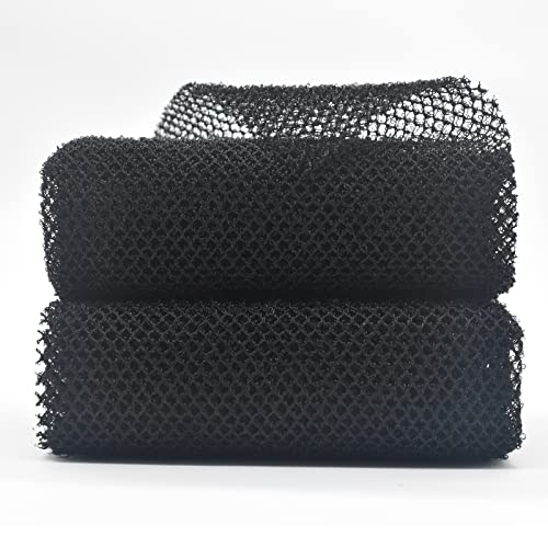 SuperJpsor 2 Piece Exfoliating African Body Scrubbers - Wash Net Sponges for Shower and Bath (2 Black) - Image 3