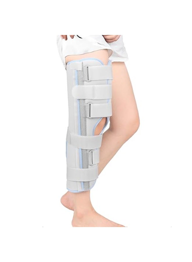 دعامة تثبيت مفصل الركبة الطبية، دعامة قابلة للتعديل لإعادة التأهيل بعد الجراحة، توفر دعماً قوياً للكسور والخلع وإصابات الأربطة - تثبيت ودعم قبل الجراحة وبعدها - مناسبة لمحيط ساقك. - Image 1