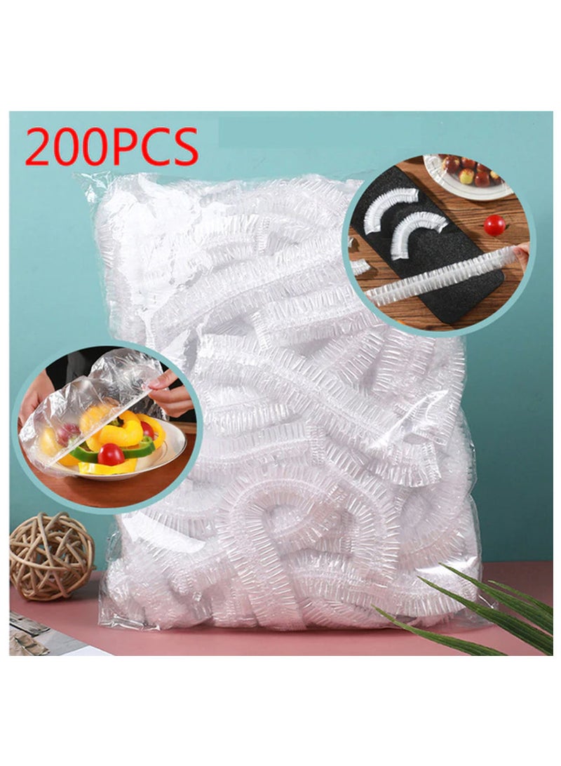 AROAQ Disposable Plastic Wrap Food Cover Grade Food Lids Food Fresh Saver Bag Dust 200 PCS  - Image 1