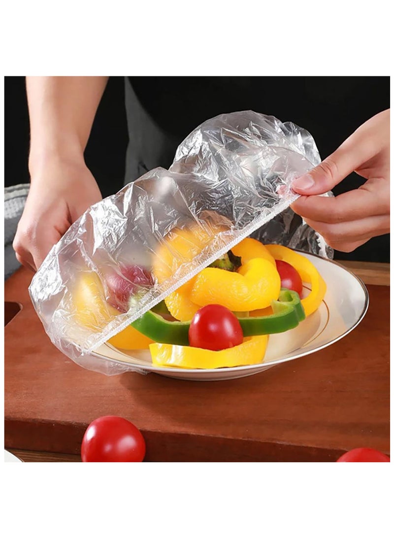 AROAQ Disposable Plastic Wrap Food Cover Grade Food Lids Food Fresh Saver Bag Dust 200 PCS  - Image 5