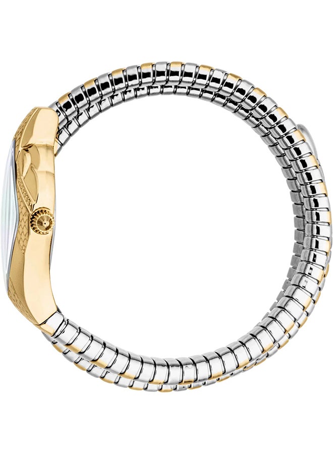 Just Cavalli جست كافالي ليدي سنيك كريستالو JC1L307M0055 - ساعة كوارتز نسائية من الفولاذ المقاوم للصدأ ذات عقربين - Image 2