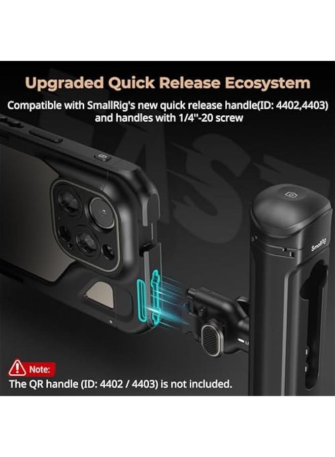 SmallRig for iPhone 15 Pro Max Phone Cage with 67mm Filter Adapter, Upgraded Quick Release Design Phone Video Rig Cage for Videography/Video Recording/YouTube/Live Streaming/Vlog - 4391B - Image 2
