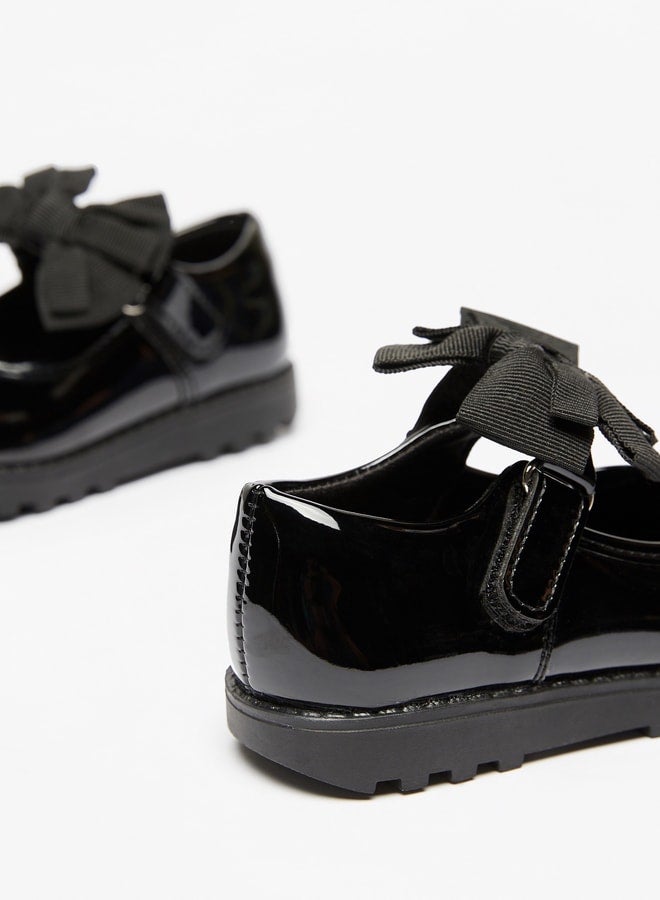 JUNIORS Solid Mary Jane Shoes with Bow Accent - Image 3