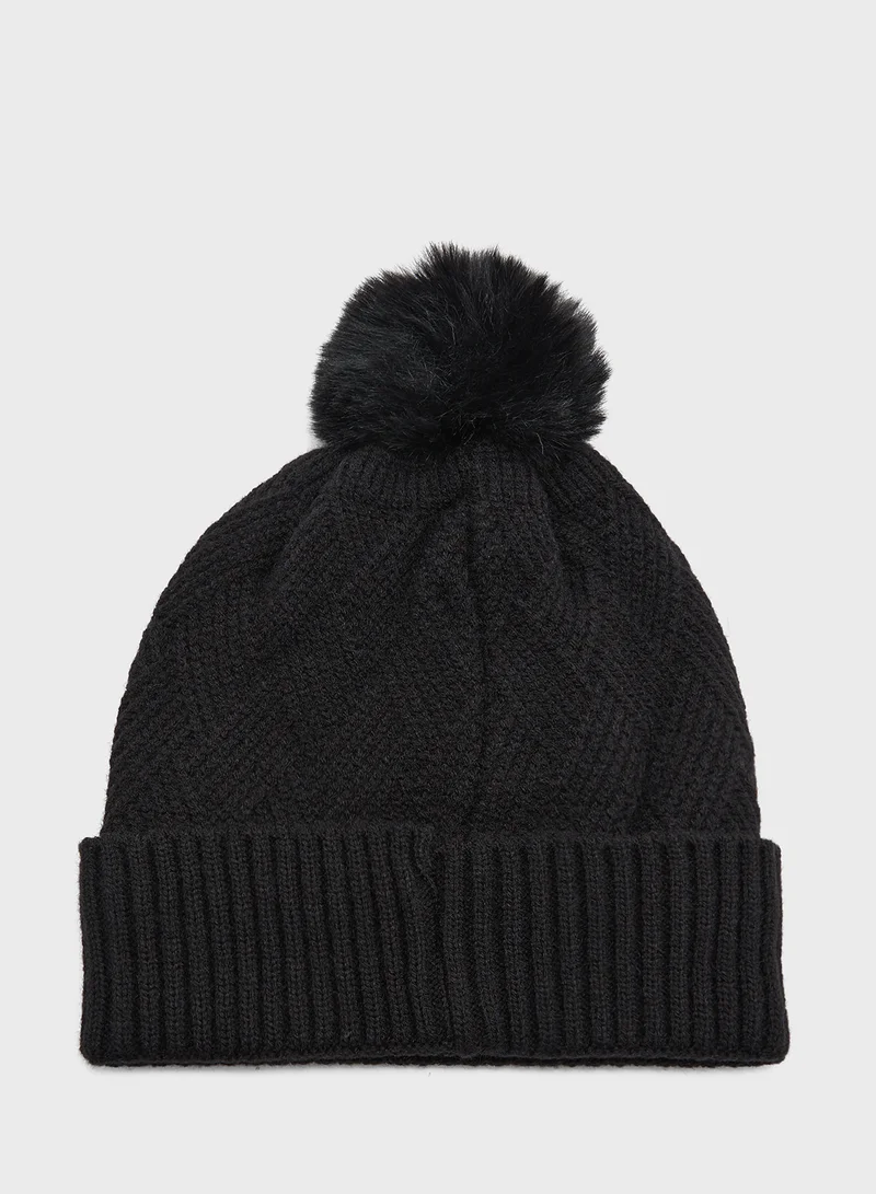ELLA 3 Pack Winter Pompom Beanie ,Scarve & Glove Set