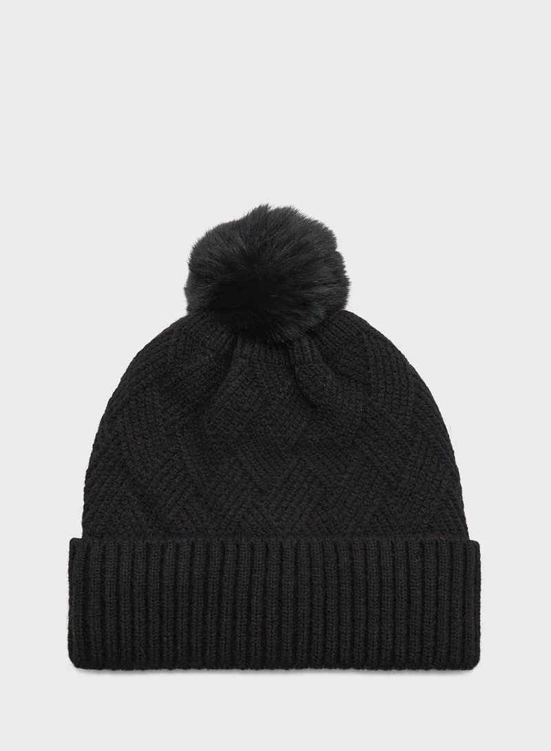 ELLA 3 Pack Winter Pompom Beanie ,Scarve & Glove Set
