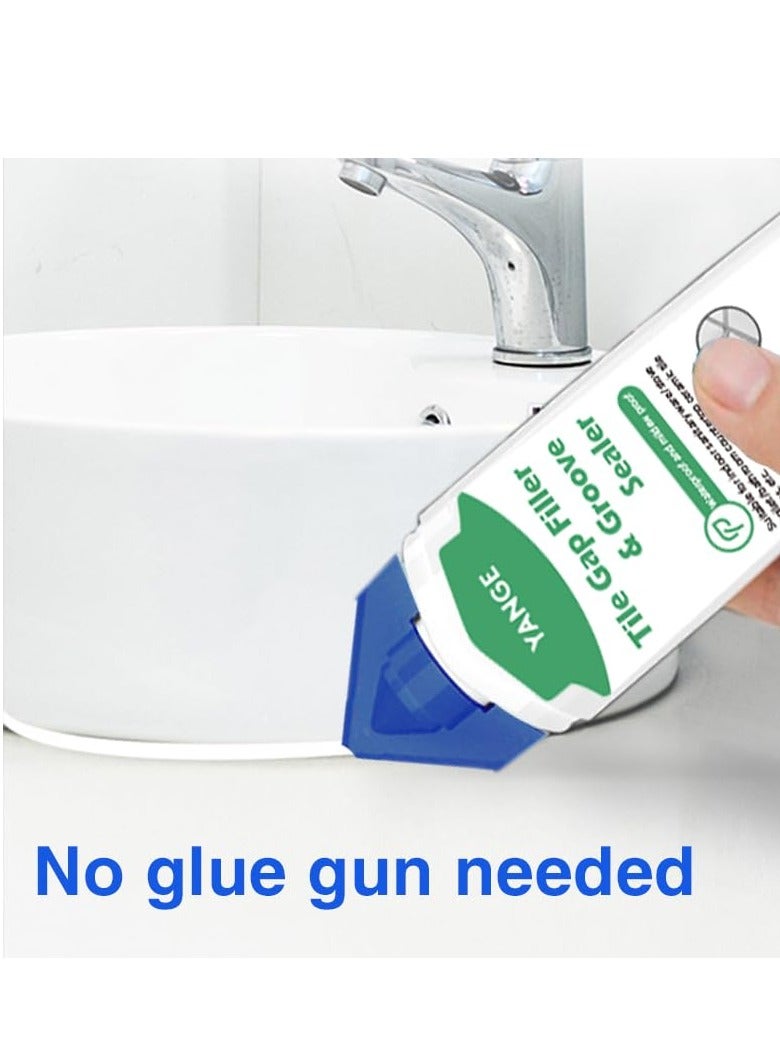 KASTWAVE Tile Grout Repair Kit, Tile Grout Repair Paste, White Grout Filler, Triple Protection, Fast Drying Formula Restores and Renews Grout Lines, Fast Drying Tile Grout Paint, White, 7oz / 200gr  - Image 5
