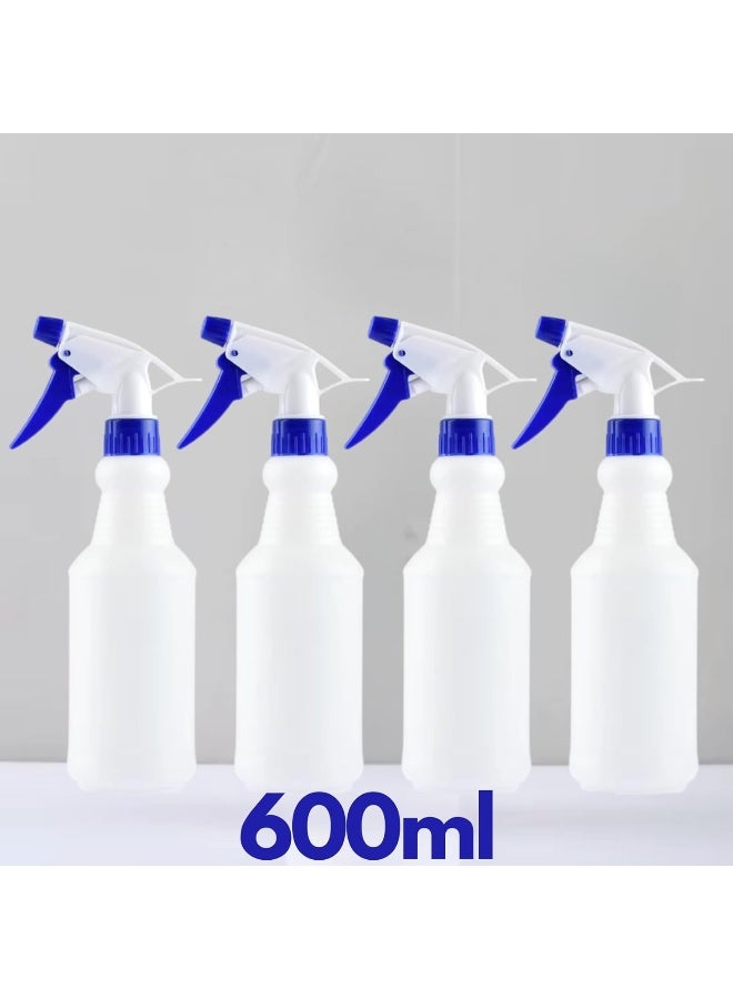 AKC Plastic Spray Bottle (4 Pack, 600ml, All-Purpose) Heavy Duty Spraying Bottles Leak Proof Mist Empty Water Bottle for Cleaning Solution Planting Pet with Adjustable Nozzle and Measurements - Image 2