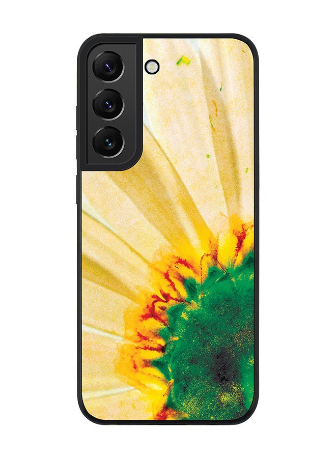 Stylizedd Rugged Black edge case for Samsung Galaxy S21 5G Slim fit Soft Case Flexible Rubber Edges Anti Drop TPU Gel Thin Cover - Bloomin Sunflower - Image 1