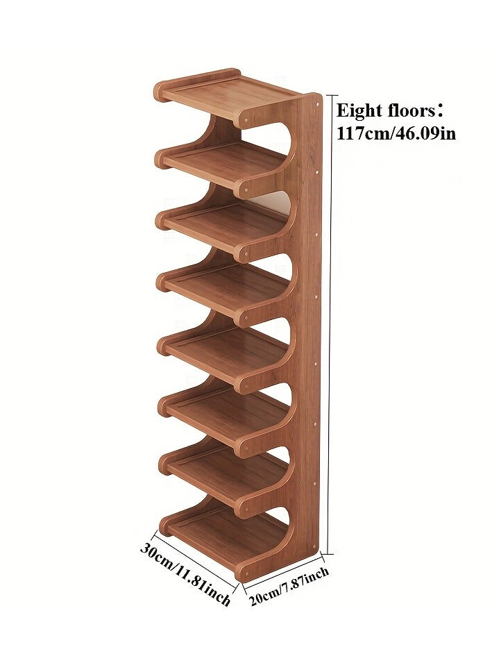 XiuWoo Bamboo Shoe Rack Organizer, Multi-Tier Space-Saving Hardwood Storage Shelf, Bamboo Shoen Shelf for Closet, Corner, Doorway, Shoe Shelf Space Saving - Image 2