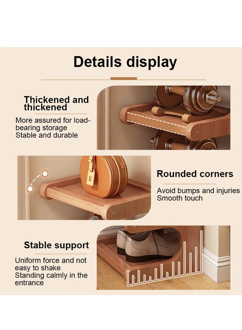 XiuWoo Bamboo Shoe Rack Organizer, Multi-Tier Space-Saving Hardwood Storage Shelf, Bamboo Shoen Shelf for Closet, Corner, Doorway, Shoe Shelf Space Saving - Image 3