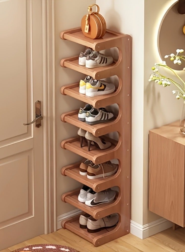 XiuWoo Bamboo Shoe Rack Organizer, Multi-Tier Space-Saving Hardwood Storage Shelf, Bamboo Shoen Shelf for Closet, Corner, Doorway, Shoe Shelf Space Saving - Image 1