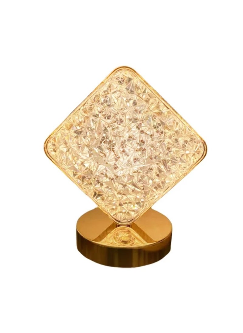 Yuwell - Crystal Table Lamp Diamond Lamp With USB 3 Color Changing Option Crystal Lamp LED Light Lamp With 3 Light Intensities Tactile Switch Desk Lamp - Image 1