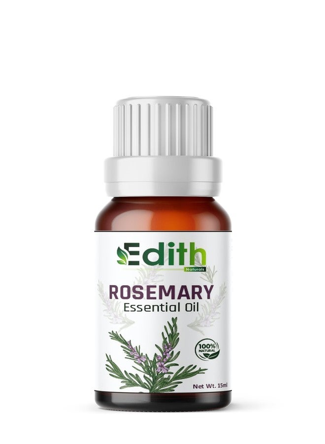 EDITH زيت إكليل الجبل العطري لنمو الشعر، والتحكم في تساقطه، وتغذيته، والعناية بالبشرة | مُختَبَر سريريًا ومعتمد من Ecocert كمنتج عضوي 100% نقي، طبيعي، غير مُخفَّف | 15 مل (1) - Image 1