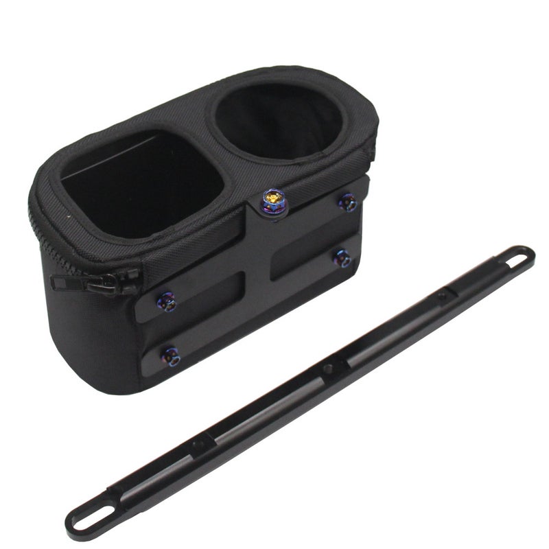 Motorcycle Cup Holder Sturdy ABS Inner & High-Quality Nylon Outer - Multifunctional Storage Pocket Drink Holder for Motorcycle Riders - Image 2