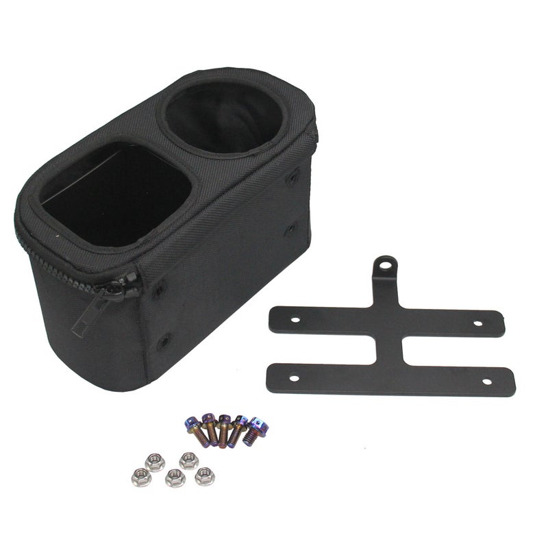 Motorcycle Cup Holder Sturdy ABS Inner & High-Quality Nylon Outer - Multifunctional Storage Pocket Drink Holder for Motorcycle Riders - Image 3