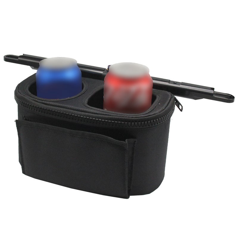 Motorcycle Cup Holder Sturdy ABS Inner & High-Quality Nylon Outer - Multifunctional Storage Pocket Drink Holder for Motorcycle Riders - Image 4