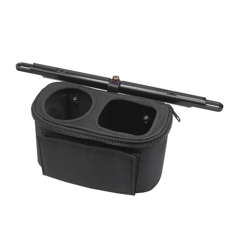 Motorcycle Cup Holder Sturdy ABS Inner & High-Quality Nylon Outer - Multifunctional Storage Pocket Drink Holder for Motorcycle Riders - Image 1
