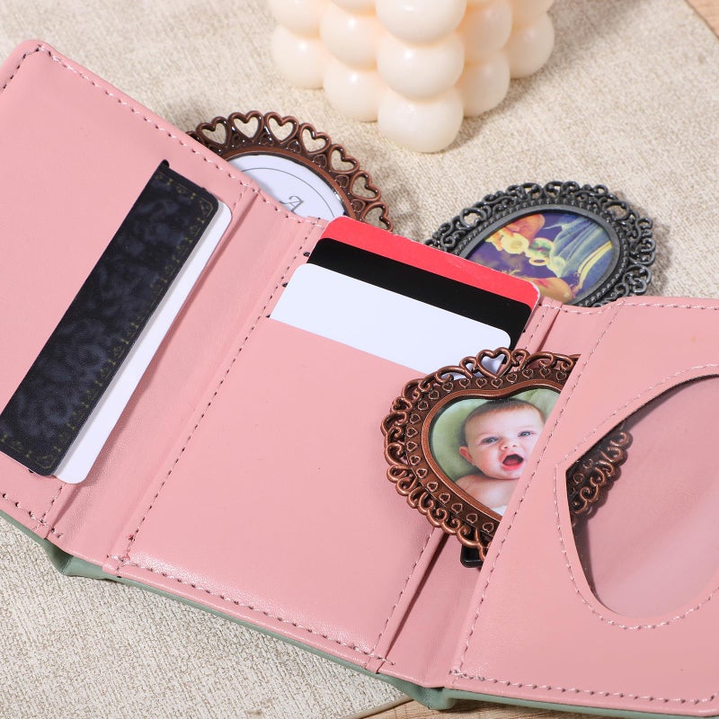 IANFAN 6 Pcs Mini Vintage Picture Frame, One-Inch Size Wallet Picture Frames Tiny Metal Picture Frames Antique Picture Frame for Pictures Paintings Display - Image 5