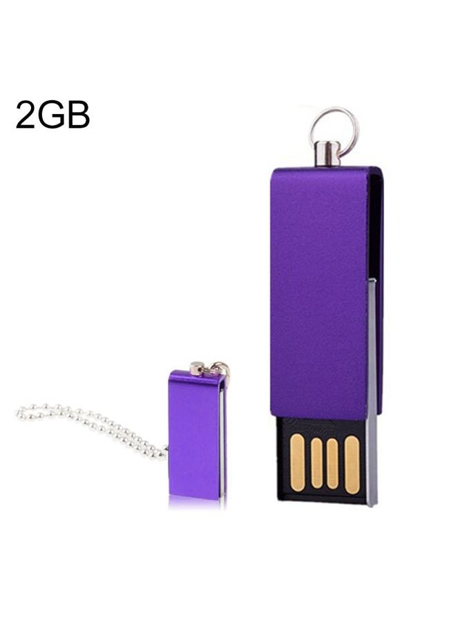BURAQ Mini Rotatable USB Flash Disk (2GB), Purple  - Image 1