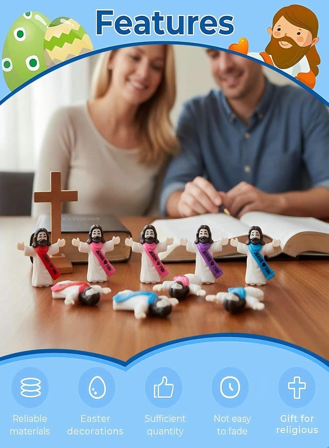 Geyynow 80 PCS Little Jesus Loves You Figures, Multicolor Tiny Small Jesus Mini Figurine Bulk - Image 5