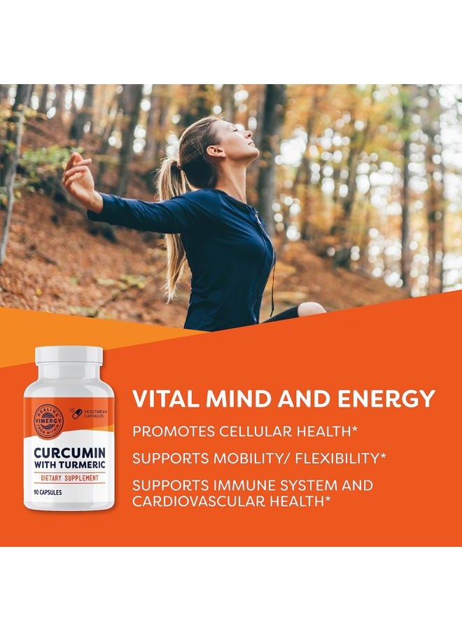 Vimergy Curcumin with Turmeric, 30 Servings – Immune System Supplement – Liquid Capsules - Non-GMO, Gluten-Free, Soy-Free, Kosher, Vegan & Paleo Friendly (90 Count) - Image 2