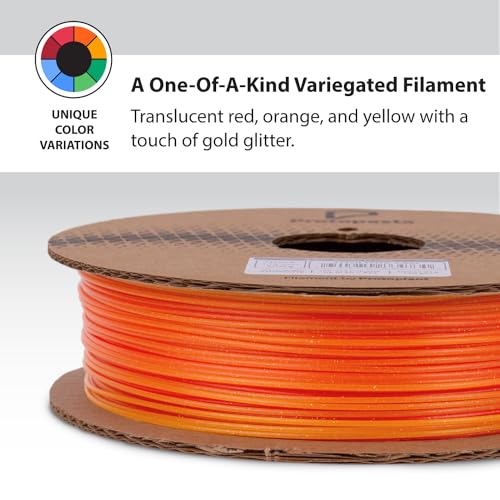 Proto-Pasta Protopasta Citrus Sunrise HT PLA 3D Printer Filament 1.75mm 500g Multicolor Translucent Transition Glitter Filament; 3D Printing Filament on Recyclable Cardboard Spool for 3D Printers Like Creality - Image 3