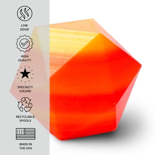 Proto-Pasta Protopasta Citrus Sunrise HT PLA 3D Printer Filament 1.75mm 500g Multicolor Translucent Transition Glitter Filament; 3D Printing Filament on Recyclable Cardboard Spool for 3D Printers Like Creality - Image 5