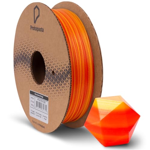 Proto-Pasta Protopasta Citrus Sunrise HT PLA 3D Printer Filament 1.75mm 500g Multicolor Translucent Transition Glitter Filament; 3D Printing Filament on Recyclable Cardboard Spool for 3D Printers Like Creality - Image 1