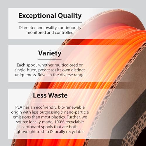 Proto-Pasta Protopasta Citrus Sunrise HT PLA 3D Printer Filament 1.75mm 500g Multicolor Translucent Transition Glitter Filament; 3D Printing Filament on Recyclable Cardboard Spool for 3D Printers Like Creality - Image 4