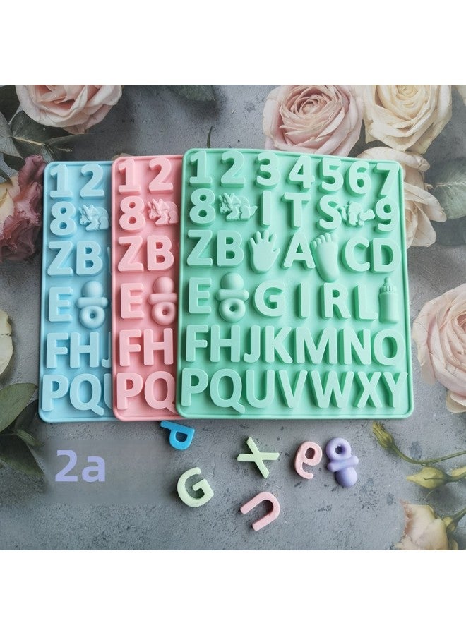 Girls Alphabet Number Chocolate 1 Silicone Mold Candy Pudding Dessert Cookie Mold Cake Baking Mold-Color:Horse Purple - Image 2
