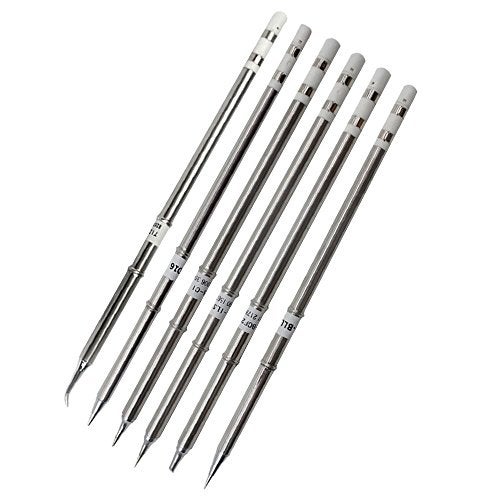 FEITA Soldering Iron Tips T12 Electrical Solder Tip Kits for Micro Electric Soldering Station, Small Pencil Soldering Iron, Mini Solder Pen Accessory (T15-JL02/D16/BLL/BCF2/ILS/C1, 6Pcs) - Image 1