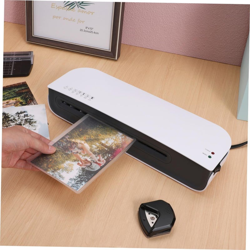 Fast Warm-up Thermal Laminator Photo Laminating Machine for Home Office Compact Personal Laminator with US Plug Efficient Glossy Finish Portable and User-Friendly Design - Image 5