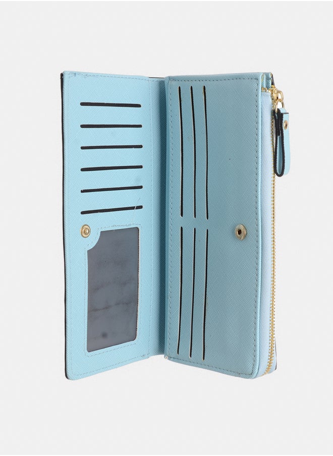 Akher el Ankoud - Women's blue leather wallet - Image 1
