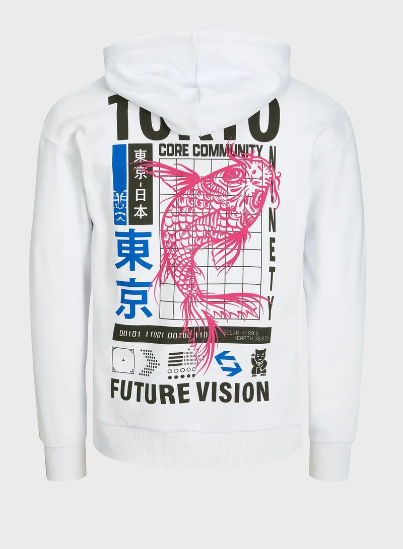 JACK & JONES Tokyo Print Hoodie
