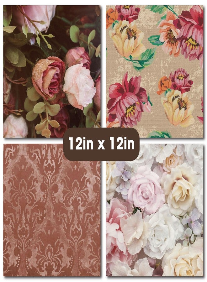 Desecraft Vintage Flora 12x12 in Double Sided Paper Pad Pack Scrapbook Cardstock Decorative Paper - 36 Sheets - for Card Making Journaling Planner Origami Decopage Decorative Scrapbooking Supplies - Image 2