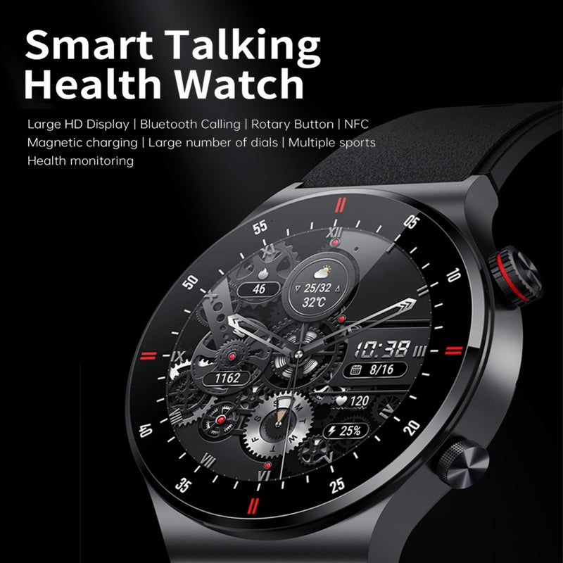 QW33 1.28 Inches Smartwatch IP67 Waterproof Sports Watch BT5.1 Intelligent Watch Fitness Tracker Multifunctional Watch Compatible with Android5.0/iOS10.0 - Image 2