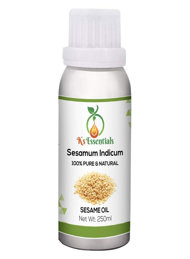 Ks Essentials 100% Pure Sesame Oil (Sesamum indicum) Natural Therapeutic Grade (250ml) - Image 1