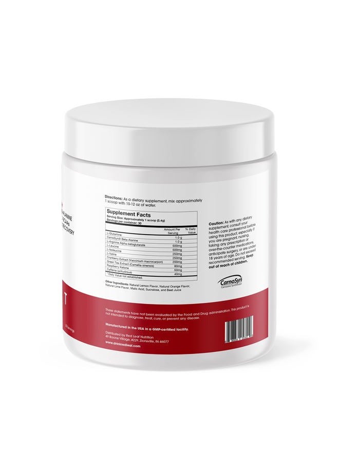 Red Leaf Pre-Workout Energizer Powder, Pre Workout for Women and Men, BCAA's, Beta-Alanine, Amino Acids, Green Tea, Natural Cranberry Lime Flavor - 30 Servings - Image 2